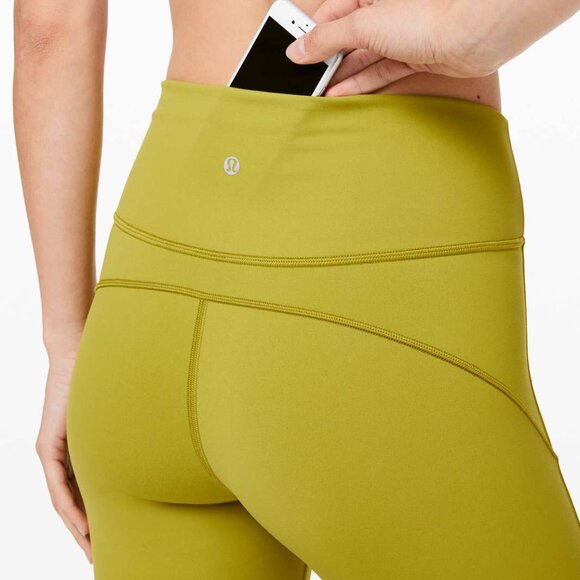 Lululemon•In Movement Tight 25" *Everlux•Golden Lime Yellow•LIKE NEW•4 - Picture 5 of 16